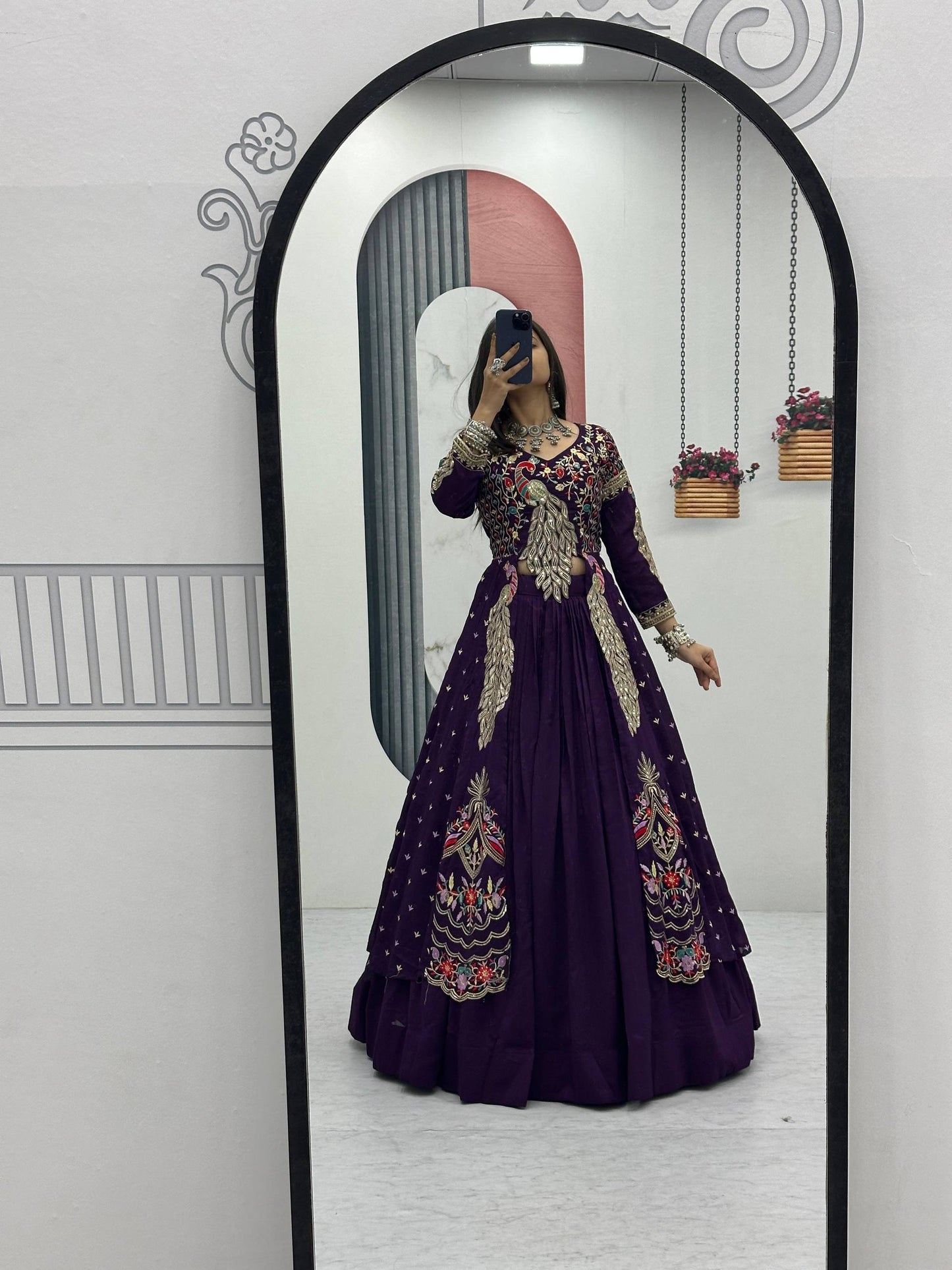 New Arrival Designer Lehenga Choli in Pure Vichitra | Perfect for Wedding & Festive Occasions