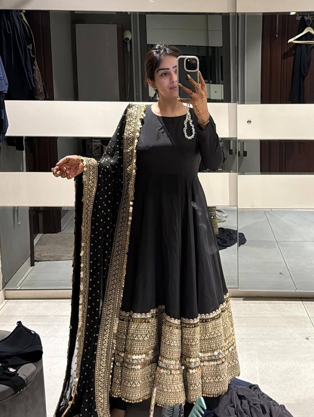 Luxury Roman Silk Gown Set with Fancy Lace Dupatta