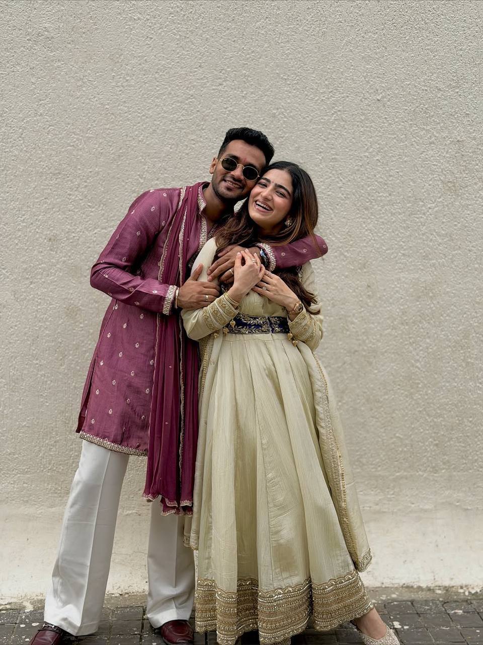 Wedding Ready Chinon Silk Kurta Set with Stylish Layered Koti