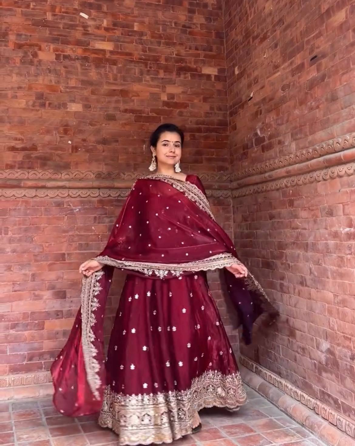 Bridal & Festive Special Maroon Anarkali Suit with Heavy Work