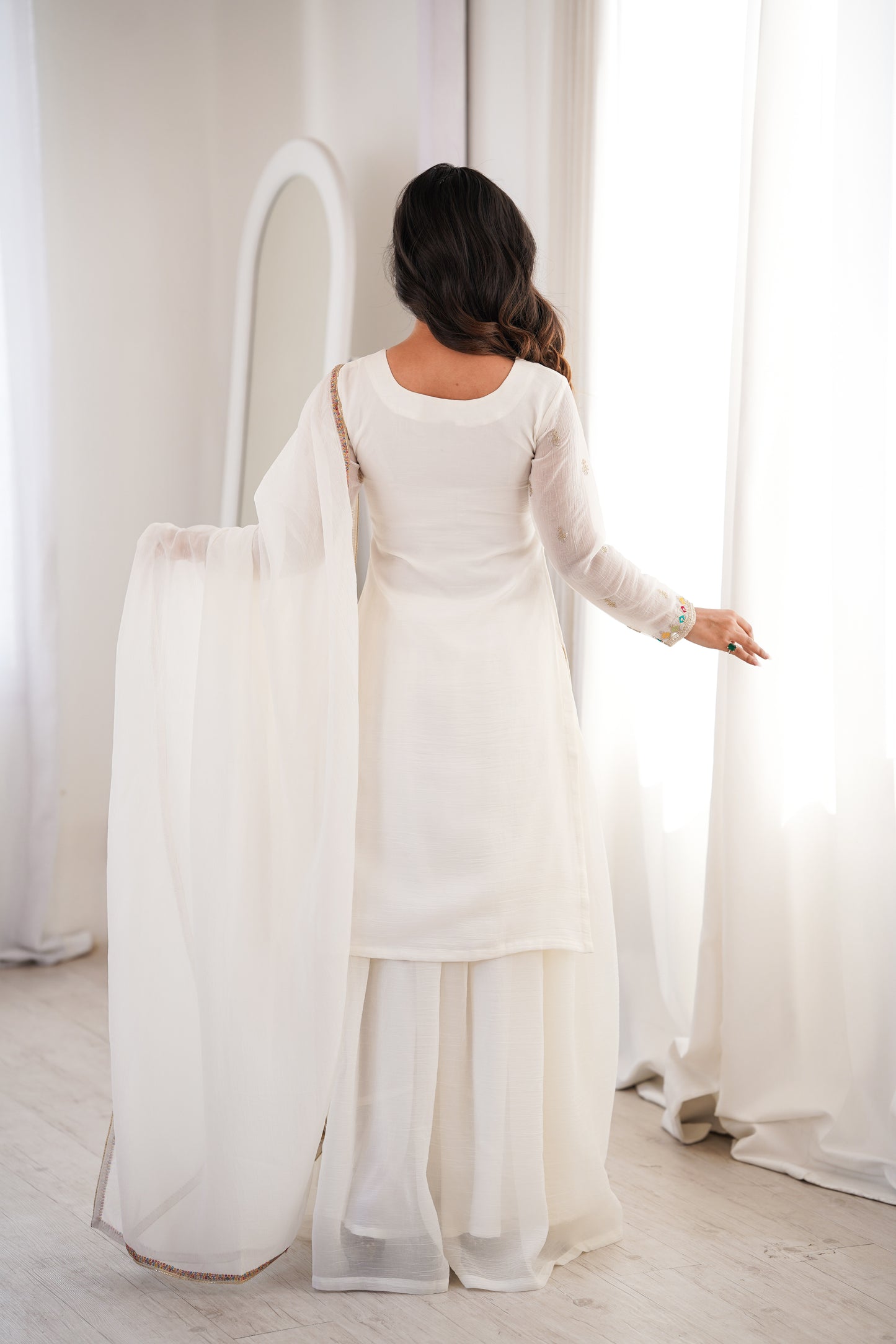 Premium Soft Crunchy Silk Wedding Wear Sharara Set