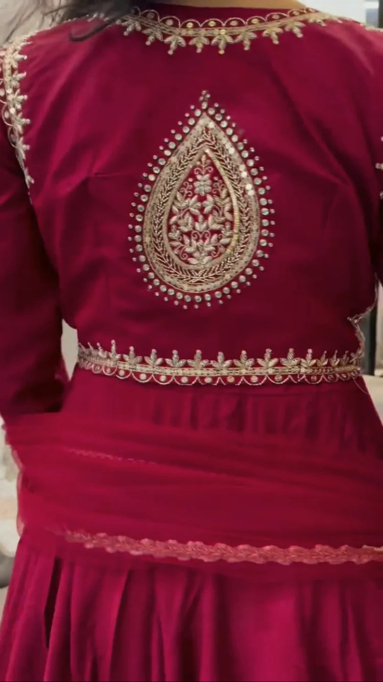 Trendy Roman silk palazzo suit set for women, ideal for wedding and party wear