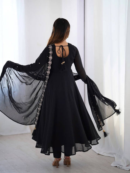 Wedding Special Designer Anarkali Suit with Heavy Flair & Fancy Dupatta