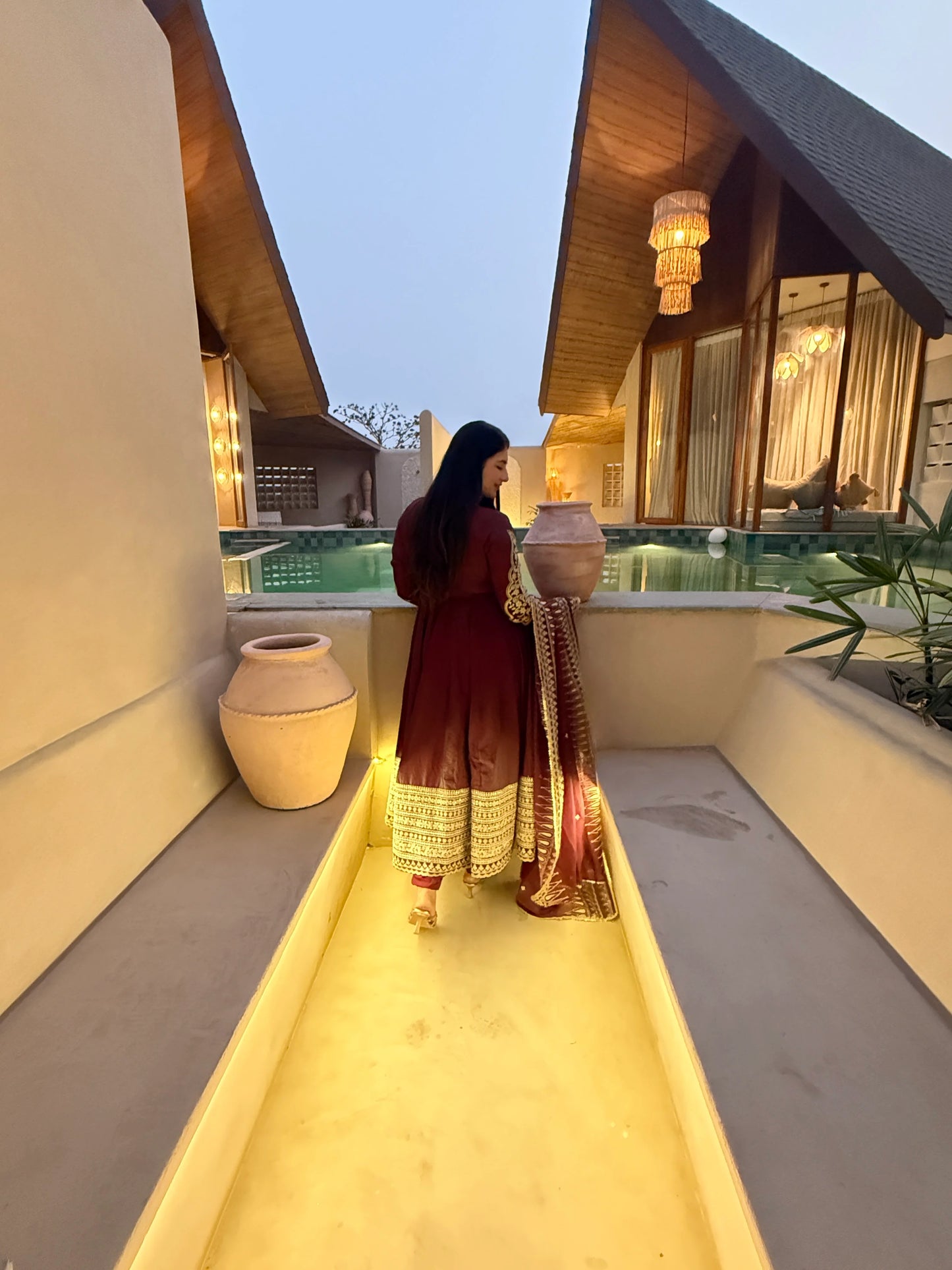 Designer Vichitra Silk Anarkali Suit with Embroidery & Organza Dupatta – Festive & Wedding Wear