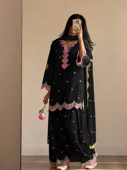 Mal Chanderi Cotton  Farshi Salwar Suit Set