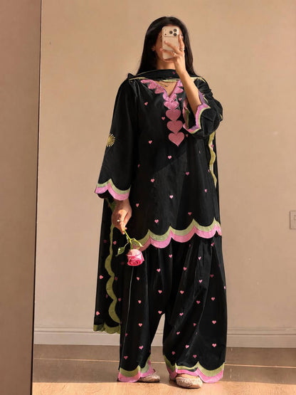 Mal Chanderi Cotton  Farshi Salwar Suit Set