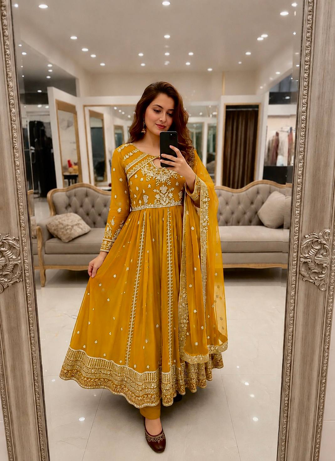 New Launch Designer Anarkali Gown Set