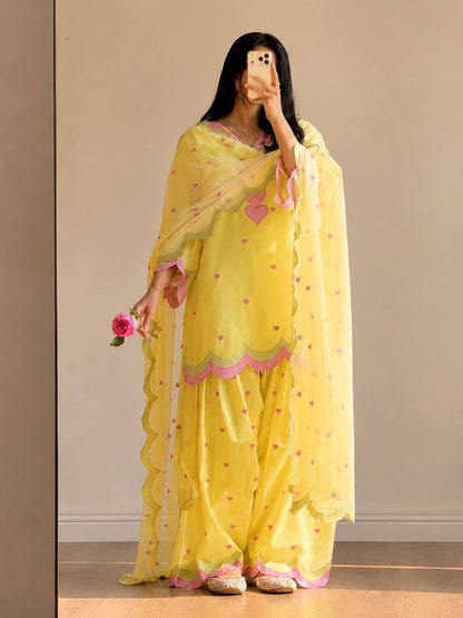 Mal Chanderi Cotton  Farshi Salwar Suit Set