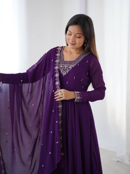 Wedding Special Designer Anarkali Suit with Heavy Flair & Fancy Dupatta