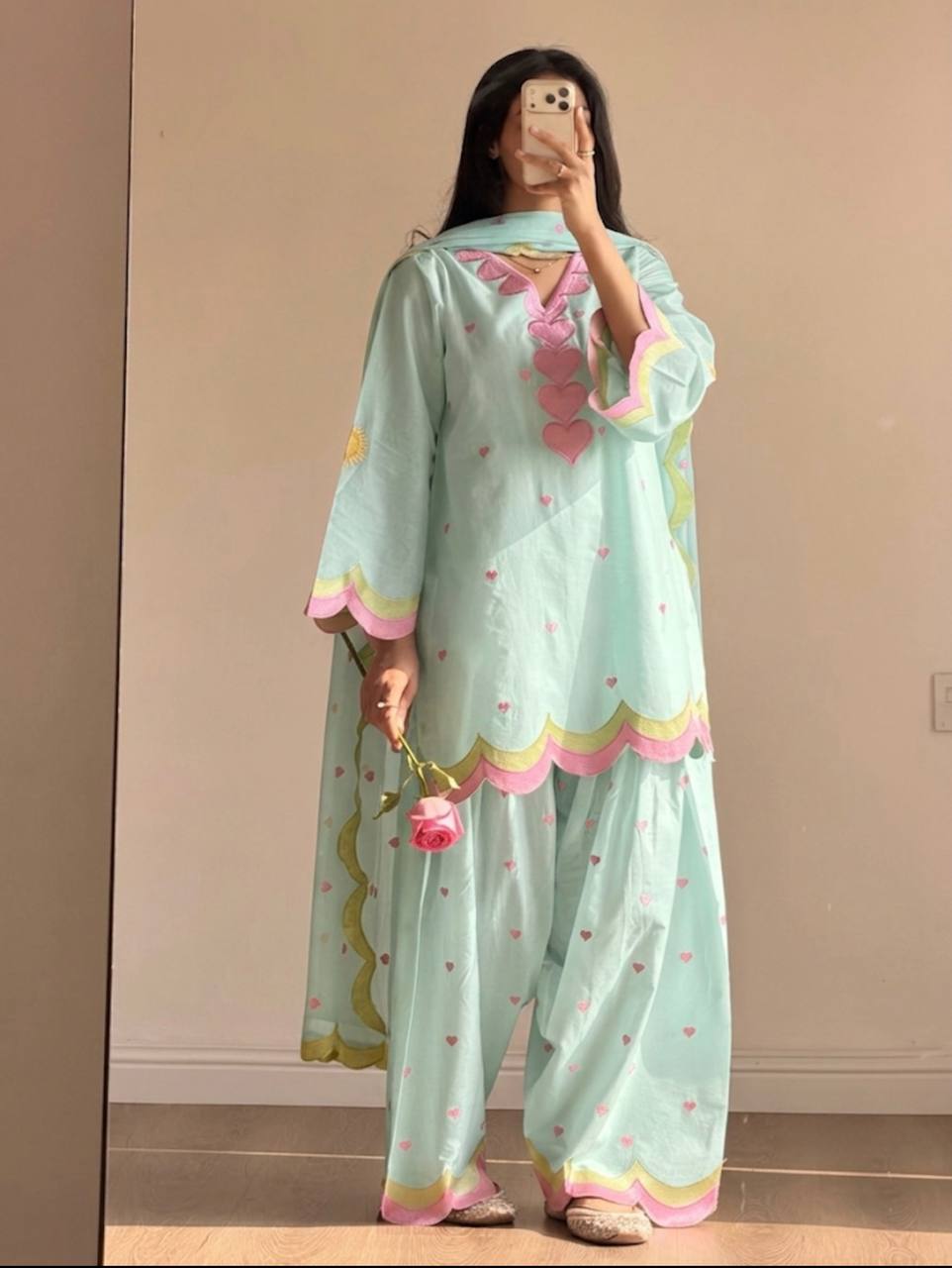 Mal Chanderi Cotton  Farshi Salwar Suit Set