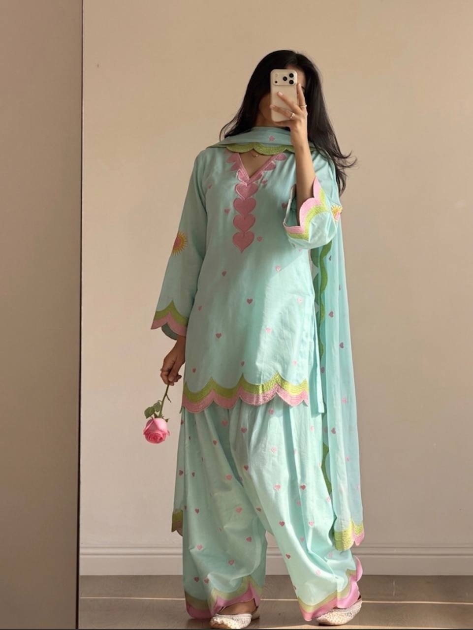 Mal Chanderi Cotton  Farshi Salwar Suit Set