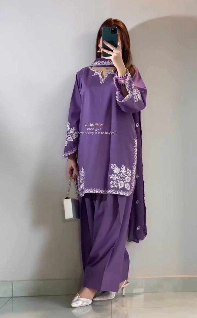 Elegant Farshi Salwar Suit in Roman Cotton