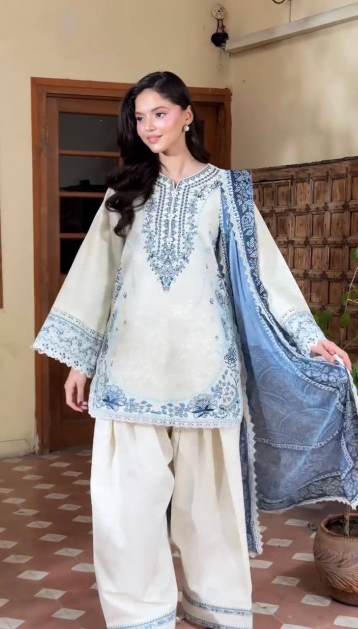 Pure Satin Rayon Embroidered Farshi Plazzo Suit Set with Chiffon Georgette Dupatta