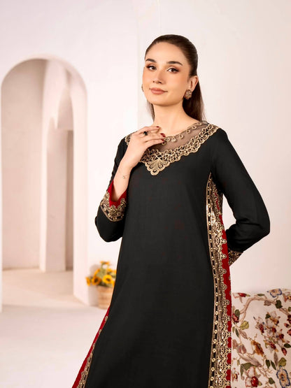 Pure Mul Chanderi Embroidered Kurti Plazzo Set with Nazmin Dupatta