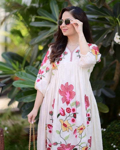 Women's Rayon Embroidered Kurti for Women
