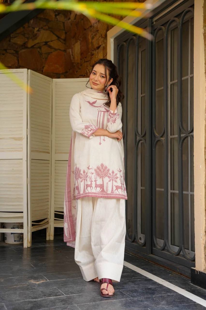 Premium Cambric Cotton Ethnic Kurta Set for Women