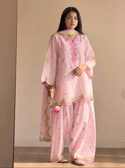 Mal Chanderi Cotton  Farshi Salwar Suit Set