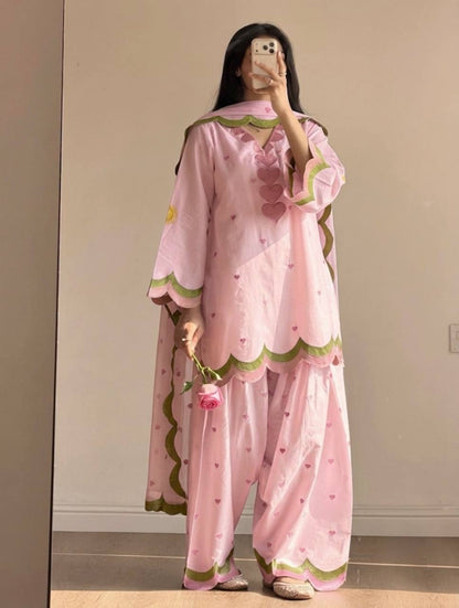 Mal Chanderi Cotton  Farshi Salwar Suit Set