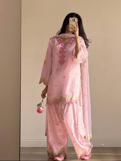 Mal Chanderi Cotton  Farshi Salwar Suit Set