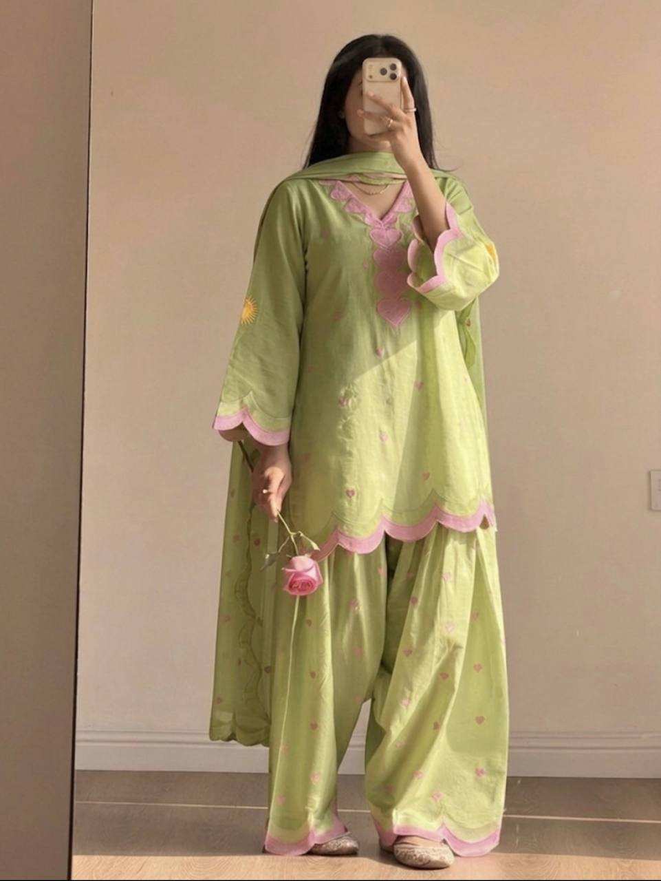 Mal Chanderi Cotton  Farshi Salwar Suit Set