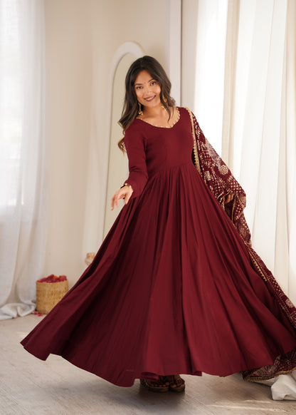 Premium Full Flare Anarkali Suit Set for Women