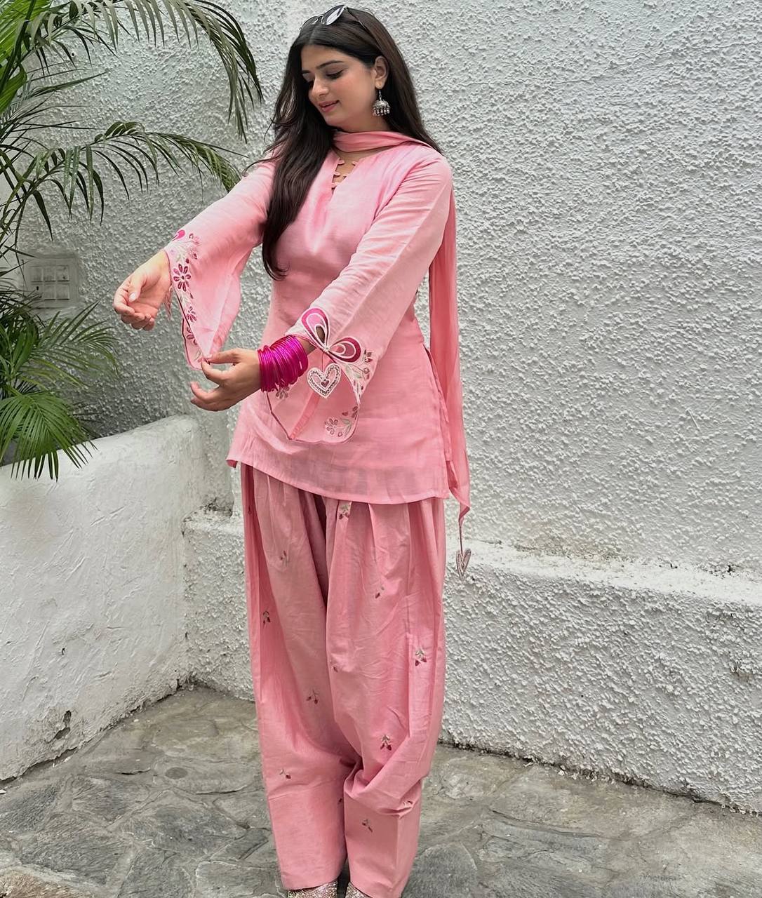 Designer Mal Chanderi Cotton Farshi Salwar Suit