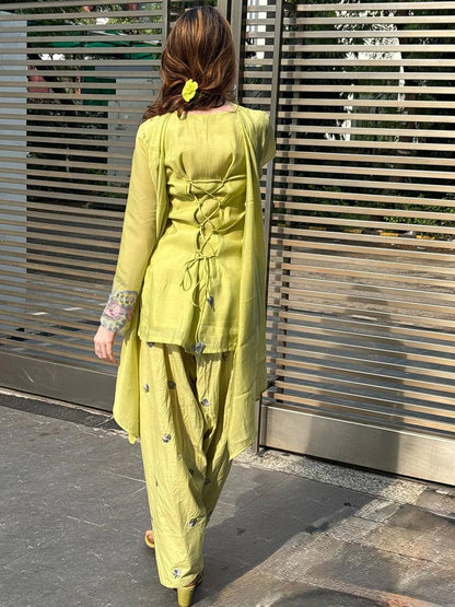 Mal Chanderi Cotton  Farshi Salwar Suit Set