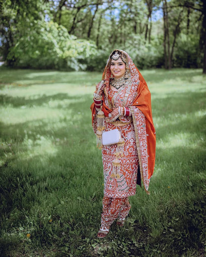 Elegant Crepe Silk Embroidered Suit Set