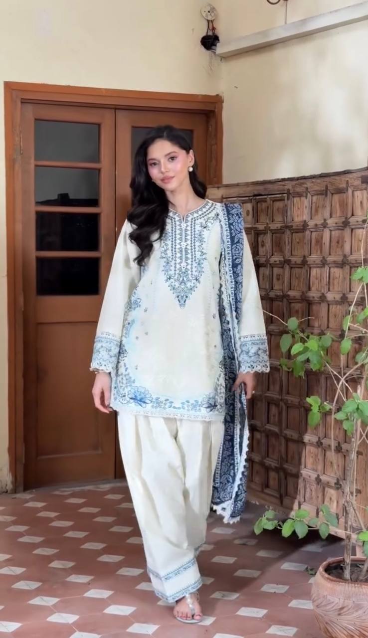 Pure Satin Rayon Embroidered Farshi Plazzo Suit Set with Chiffon Georgette Dupatta