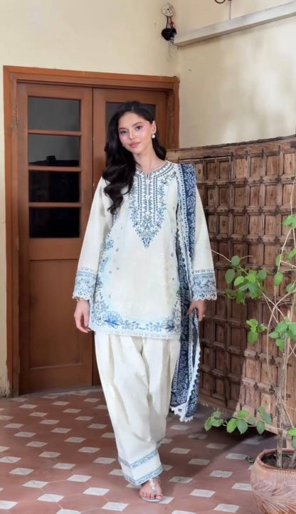 Pure Satin Rayon Embroidered Farshi Plazzo Suit Set with Chiffon Georgette Dupatta