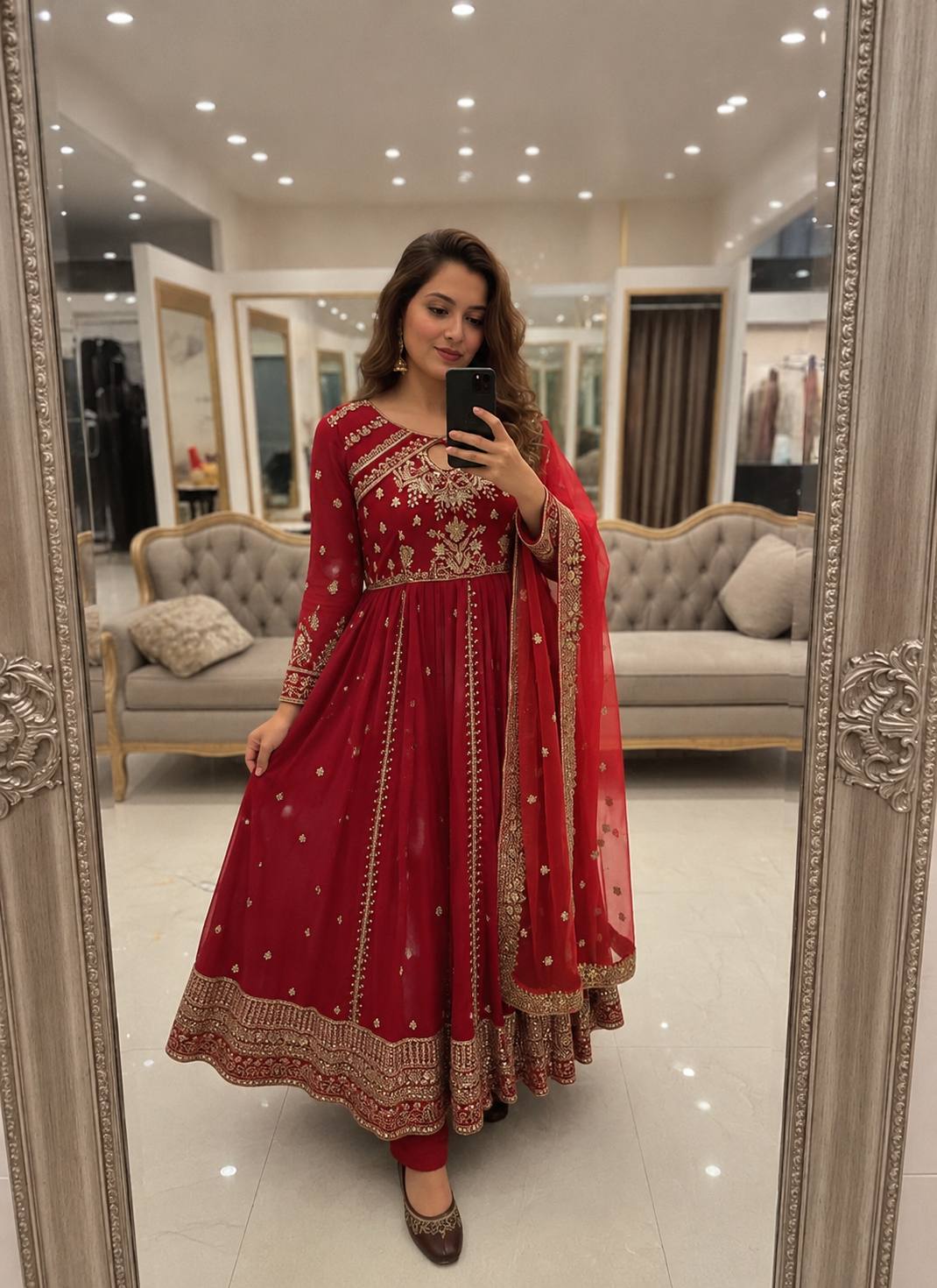New Launch Designer Anarkali Gown Set