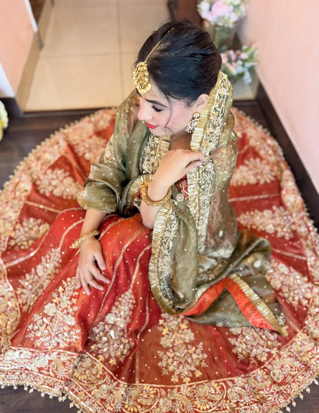 Heavy Trendy Silk Embroidered Gown Set with Dupatta