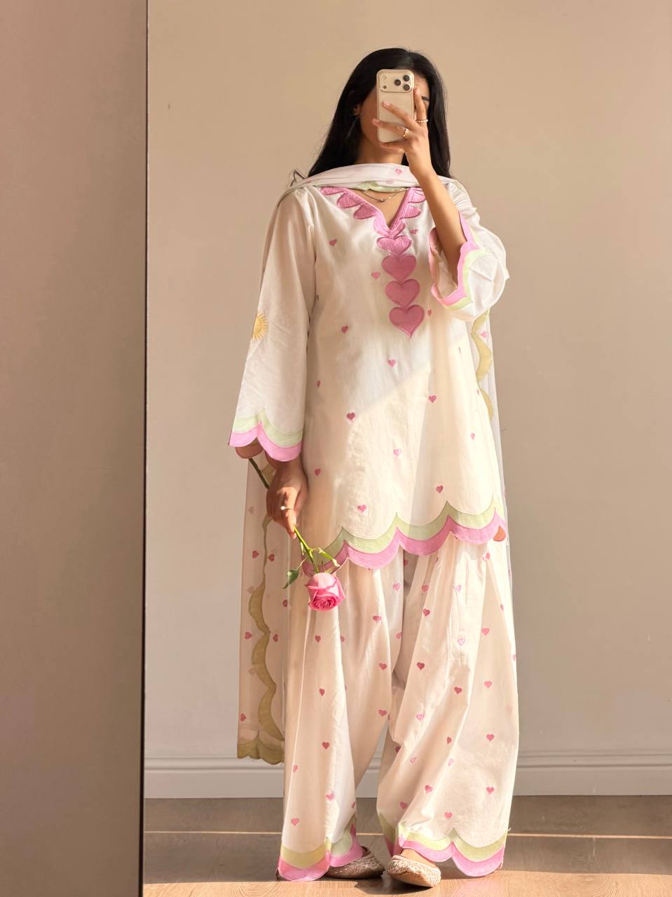 Mal Chanderi Cotton  Farshi Salwar Suit Set