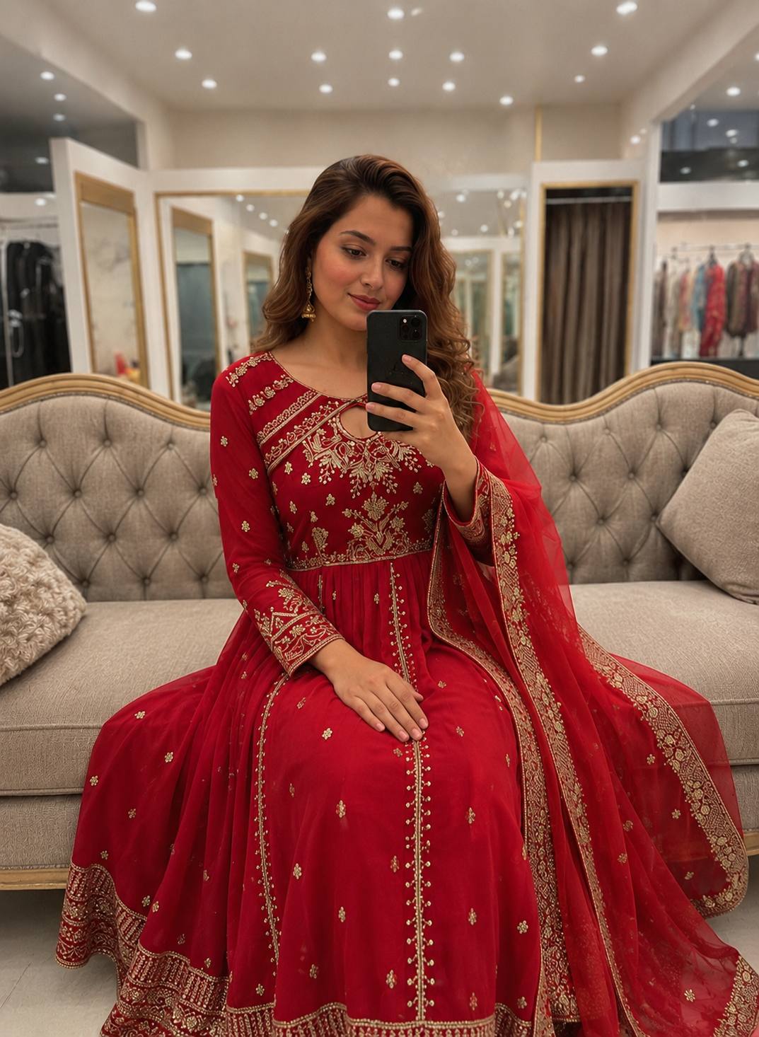 New Launch Designer Anarkali Gown Set