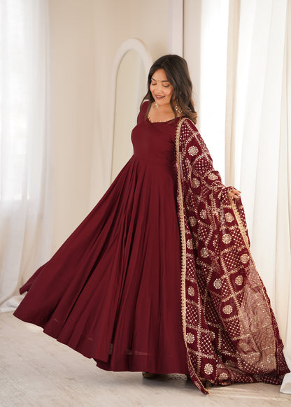 Premium Full Flare Anarkali Suit Set for Women