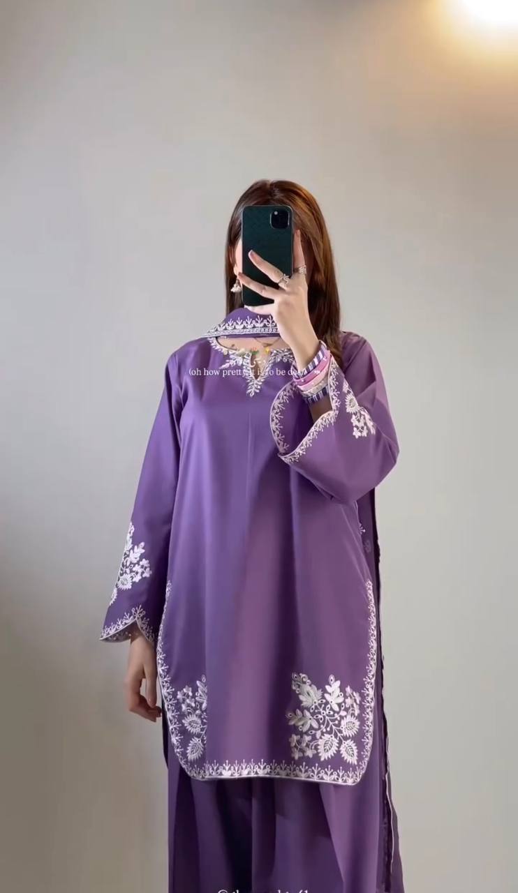 Elegant Farshi Salwar Suit in Roman Cotton