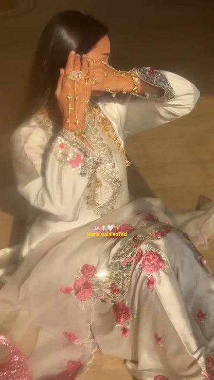 Luxury Crepe Silk Kurta Pant Set with Heavy Embroidery | Eid & Traditional Occasion Wear