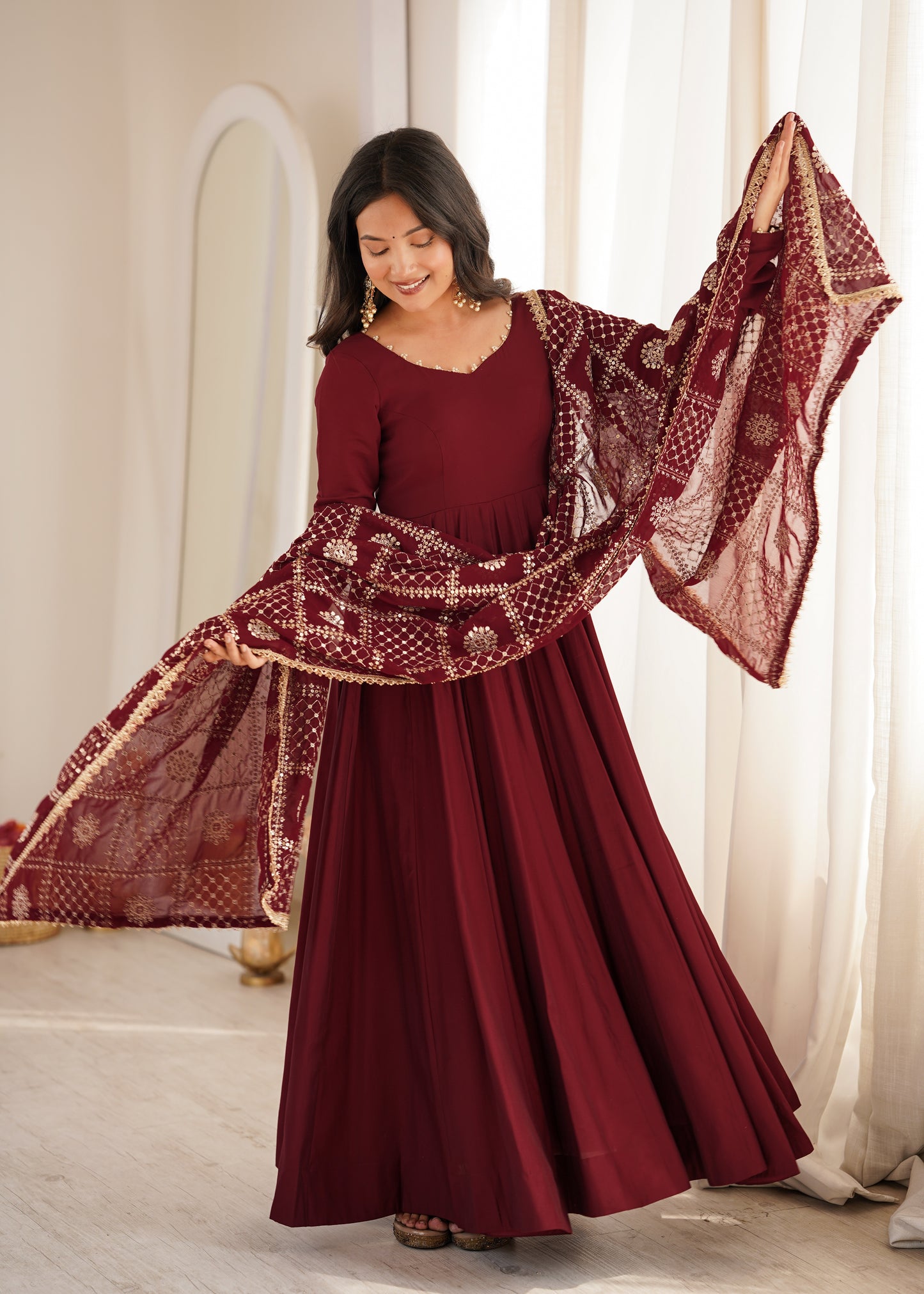 Premium Full Flare Anarkali Suit Set for Women
