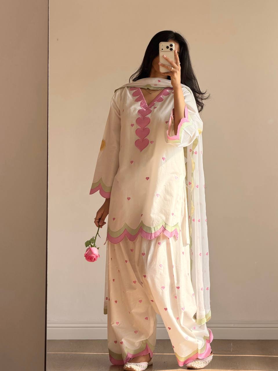 Mal Chanderi Cotton  Farshi Salwar Suit Set