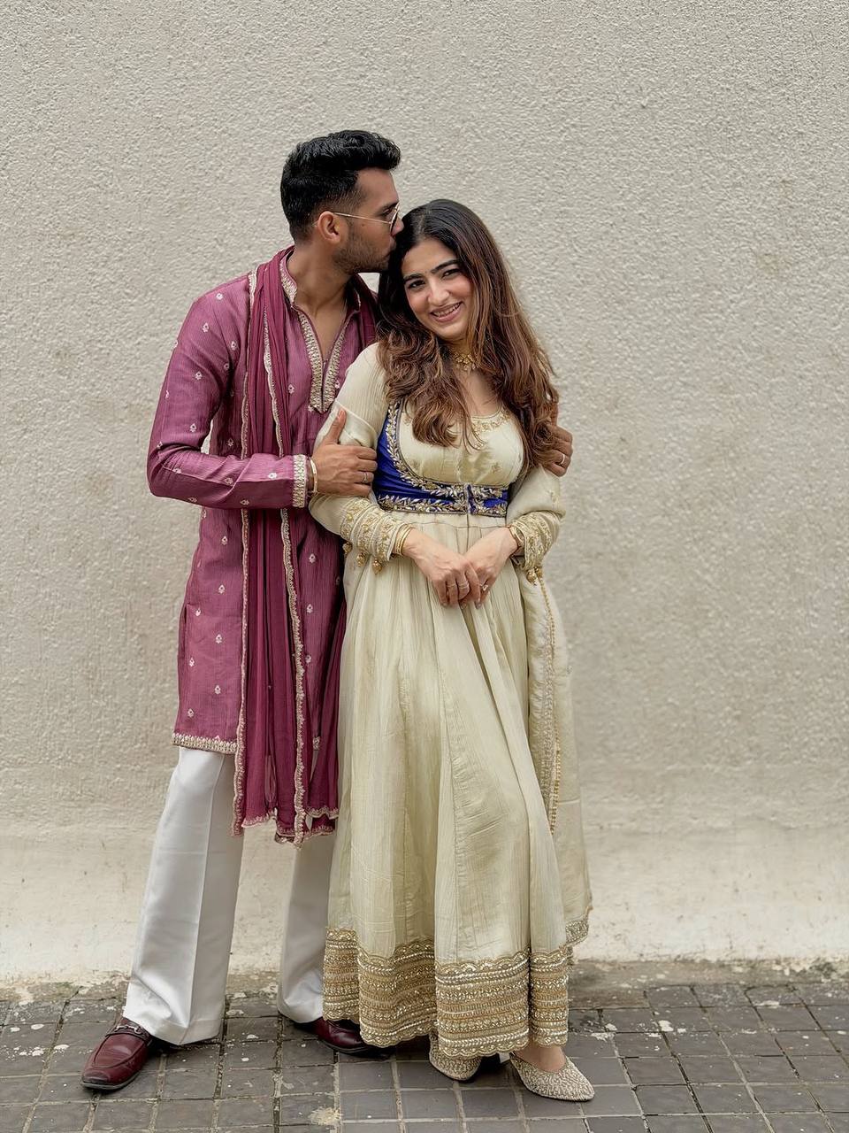 Wedding Ready Chinon Silk Kurta Set with Stylish Layered Koti