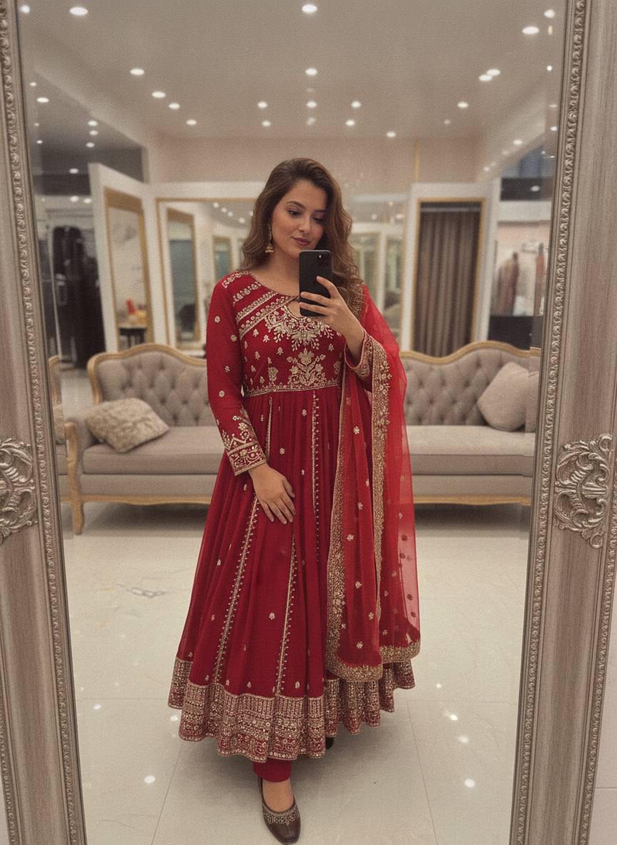 New Launch Designer Anarkali Gown Set