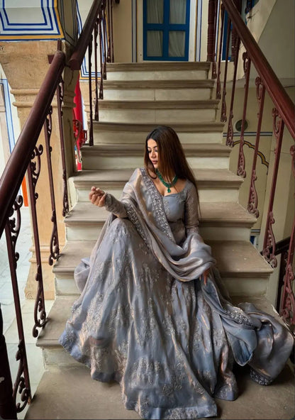Premium Wedding Wear Anarkali Suit Set with Embroidery