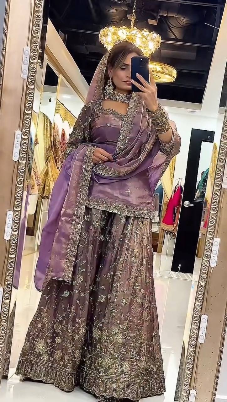 Designer Frendy Silk Embroidered Kurti Set with Dupatta