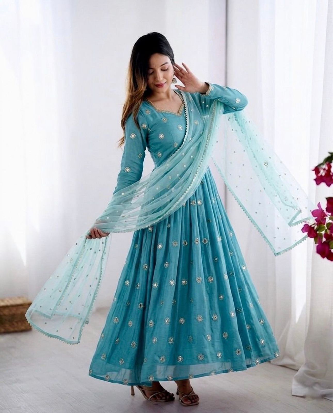 Elegant Designer Anarkali Suit – Premium Party Wear