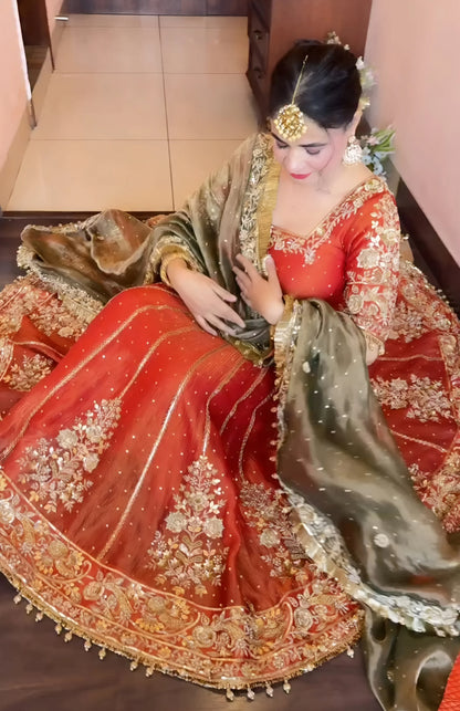 Heavy Trendy Silk Embroidered Gown Set with Dupatta