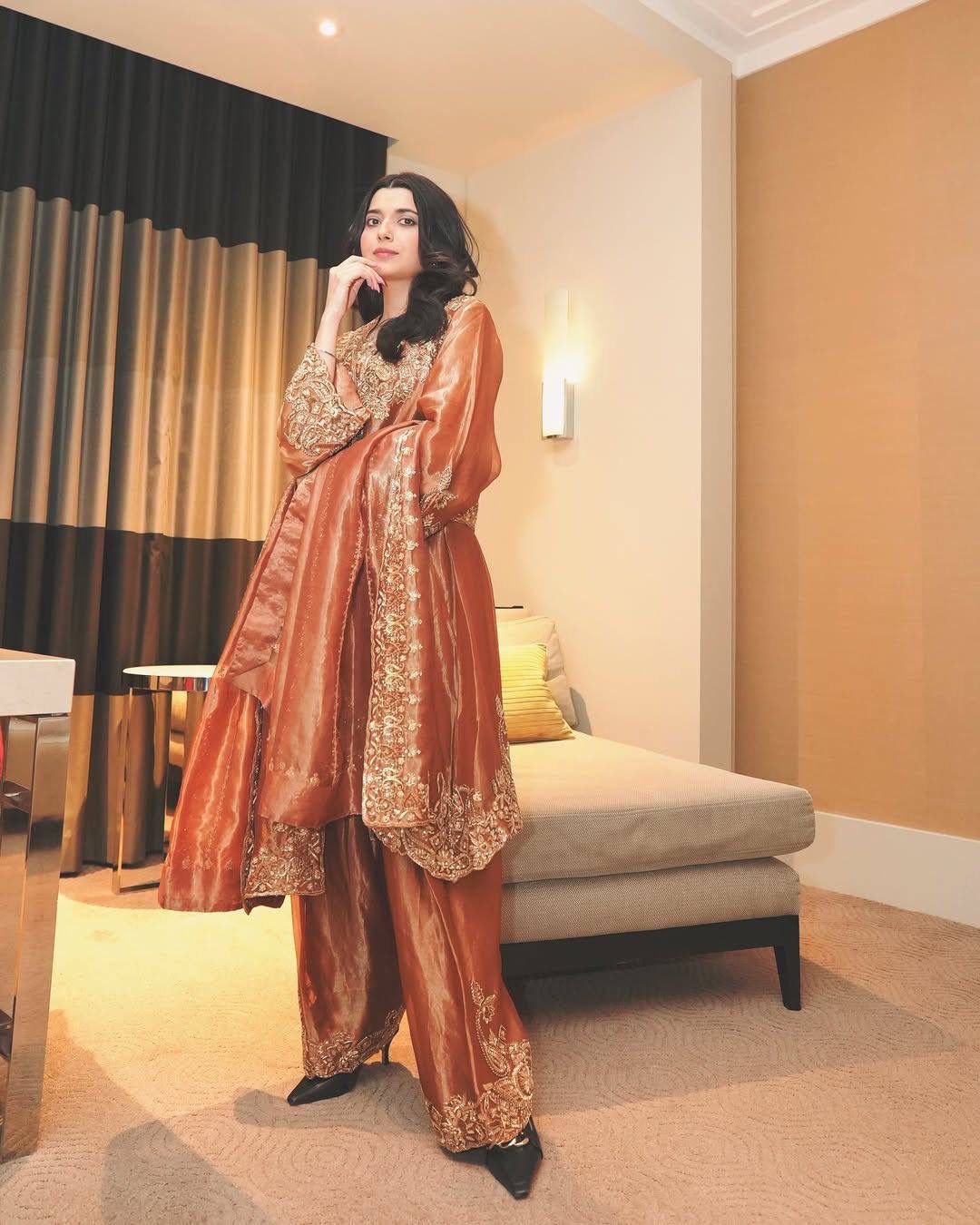 Elegant Frendy Silk Kurti Palazzo Set with Embroidered Dupatta
