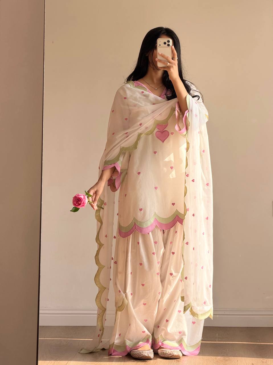 Mal Chanderi Cotton  Farshi Salwar Suit Set