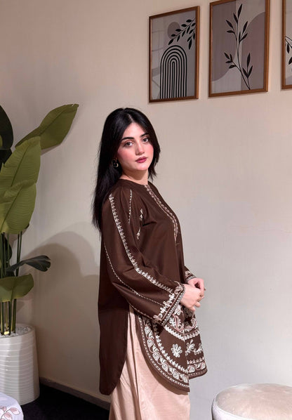 Royal Embroidered Roman Silk Farshi Palazzo Set