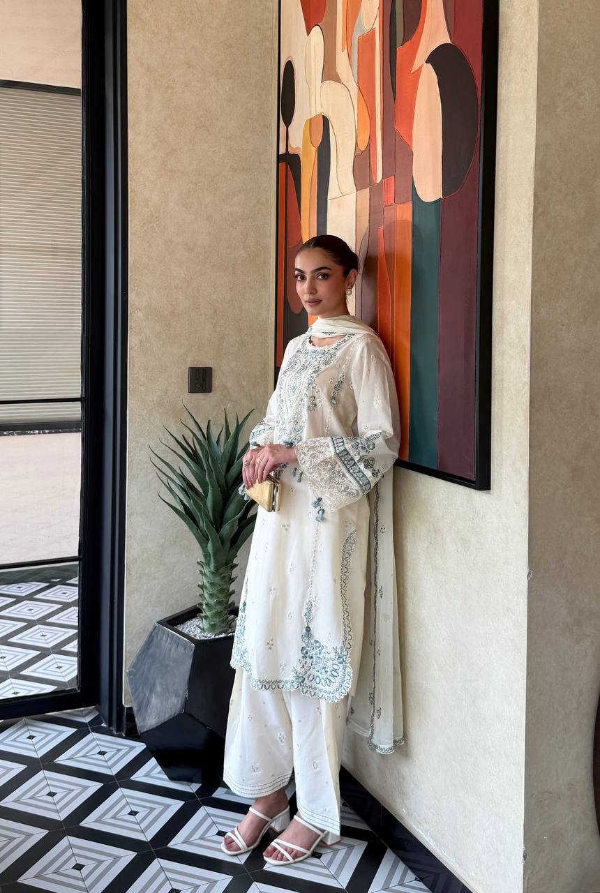 Premium Satin Rayon Embroidered Farshi Suit Set