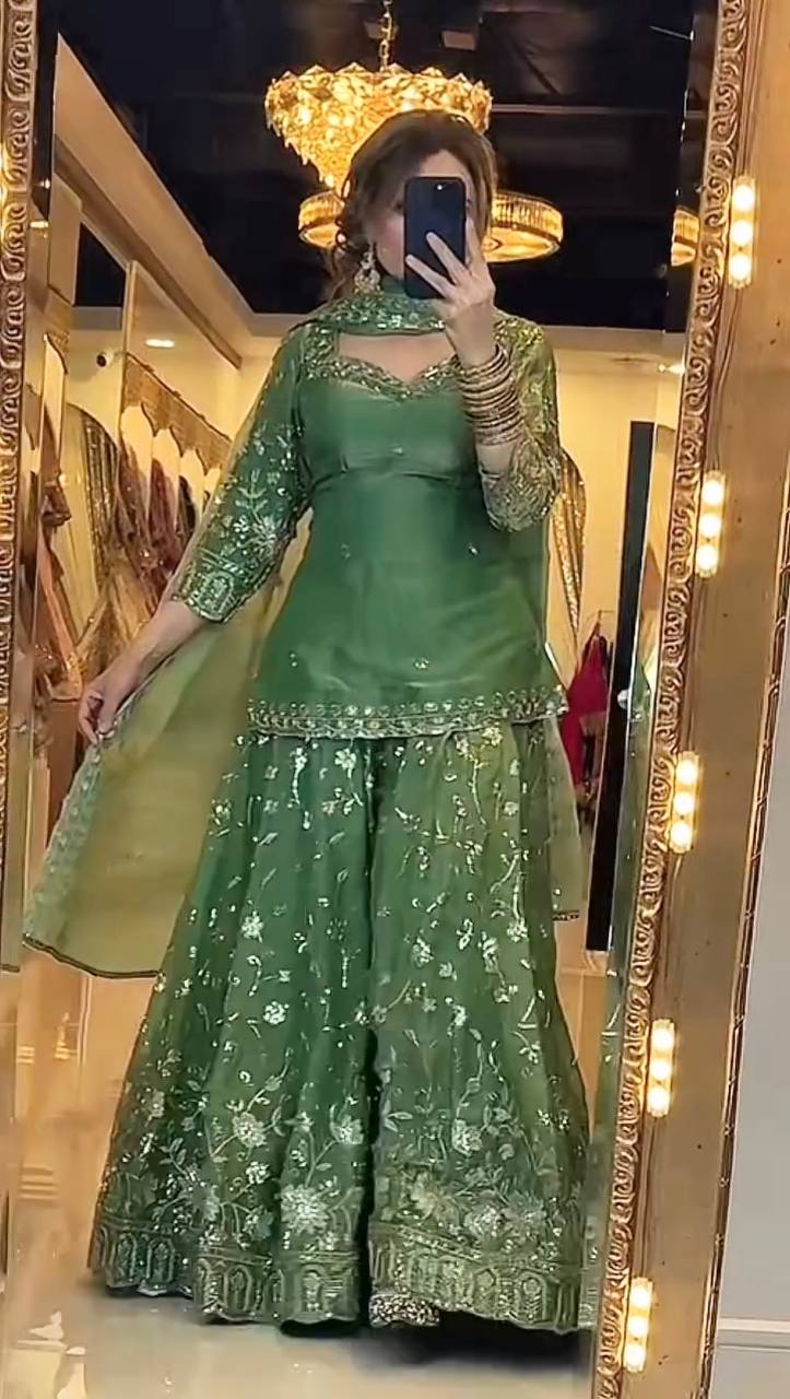 Designer Frendy Silk Embroidered Kurti Set with Dupatta